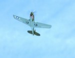Curtis P-40 Warhawk ARF model Flying Tiger RC airplane in flight