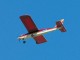 RC airplane model flying overhead